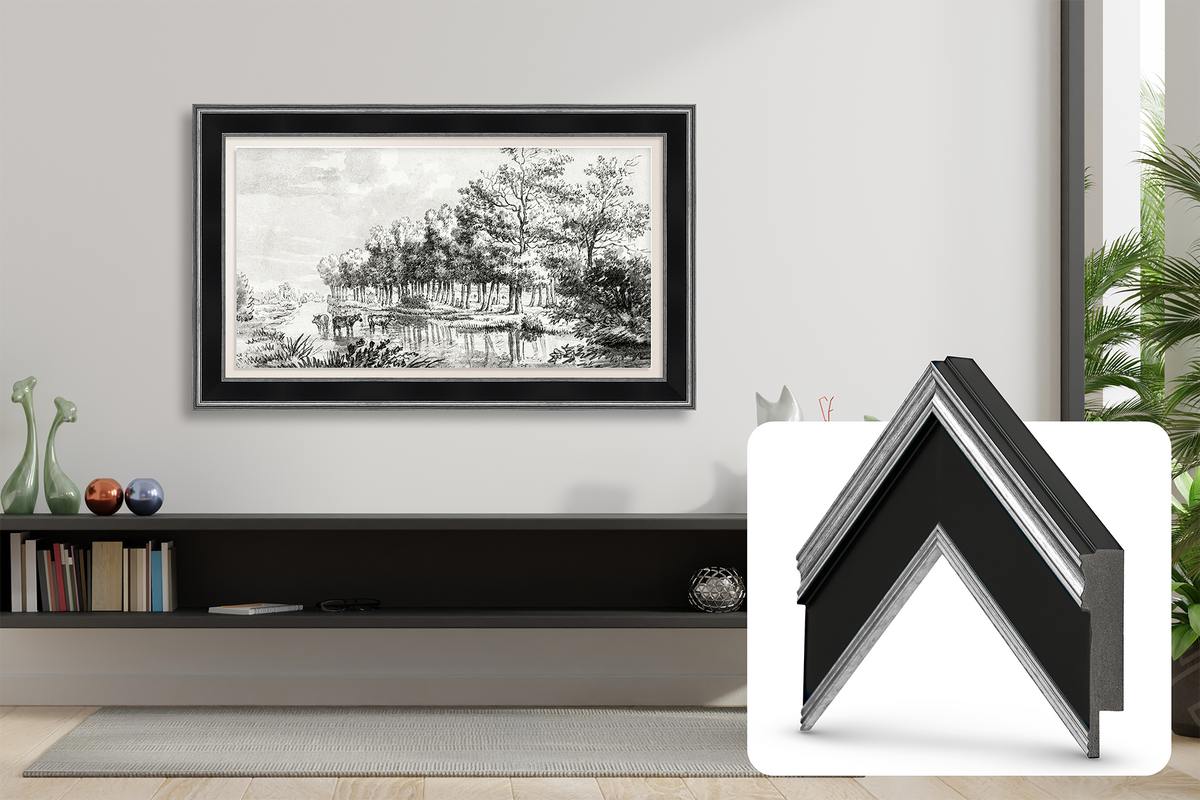 Argent Antique et Noir - BOÎTE OUVERTE