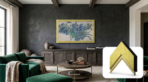 gold contemporary samsung frame tv