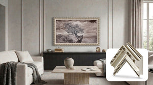 Deco TV Frames Samsung the Frame TV Ornate Silver
