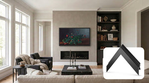 Anodized Black - Alloy Scoop Samsung Frame TV Bezel (2017-2020)