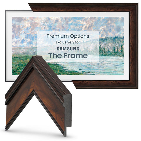 Deco TV Frames Samsung the Frame TV Burlwood