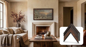 Deco TV Frames Samsung the Frame TV Burlwood