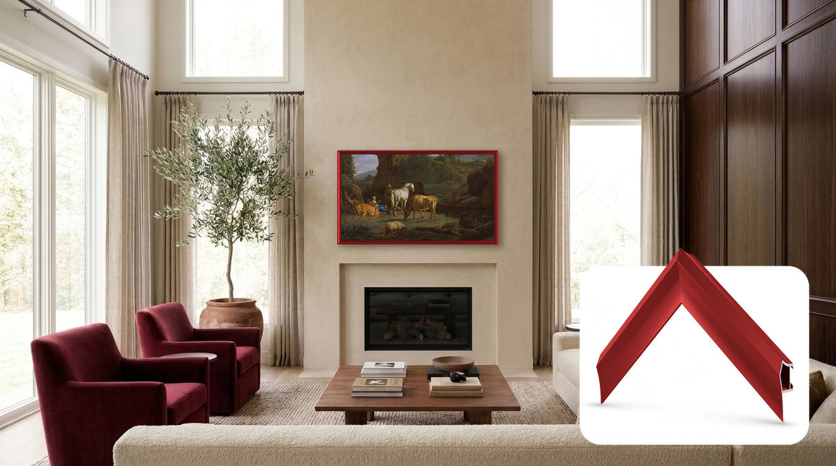 Candy Apple Red - Alloy Prismatic Samsung Frame TV Bezel (2017-2020)