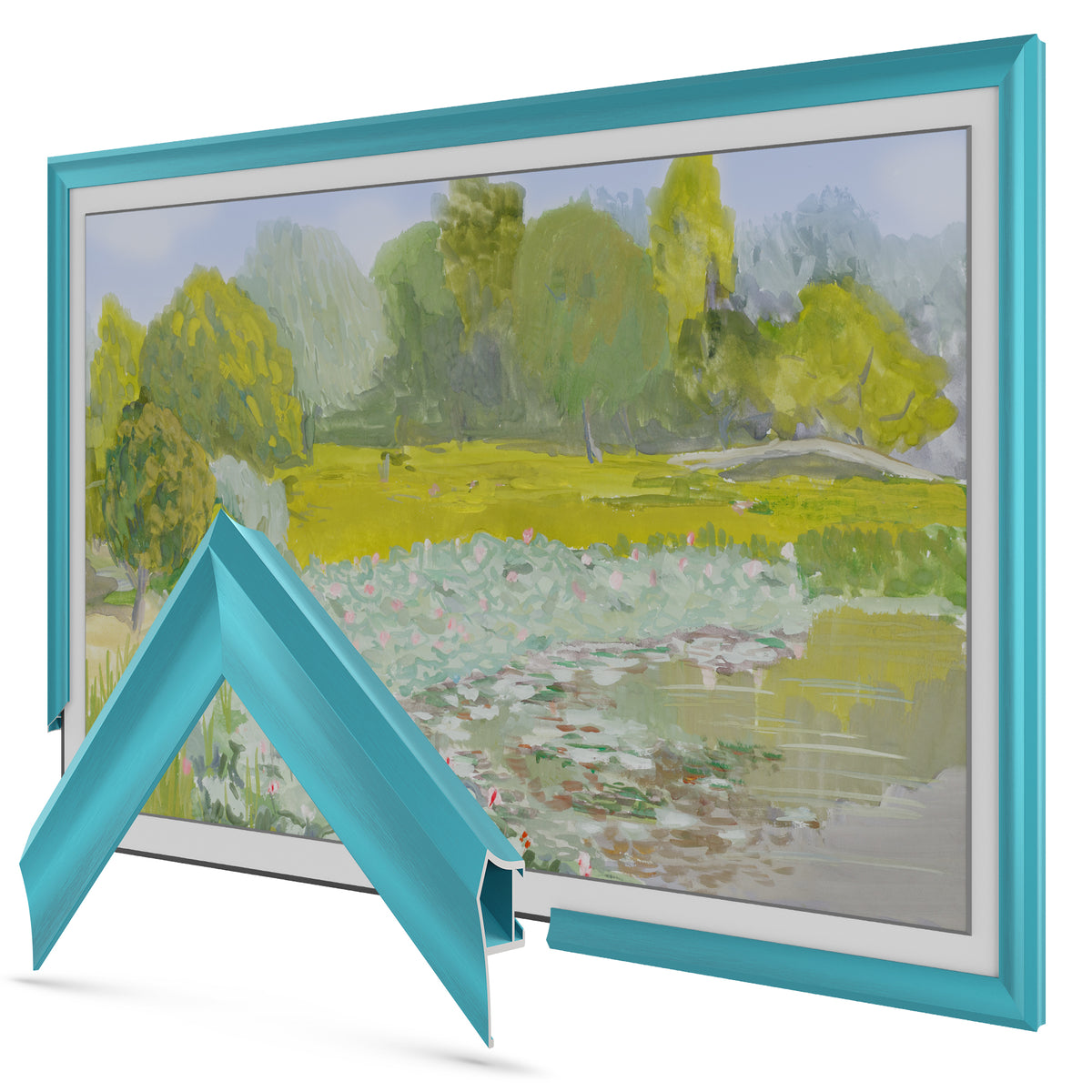 Caribbean Turquoise - Alloy Prismatic Samsung Frame TV Bezel