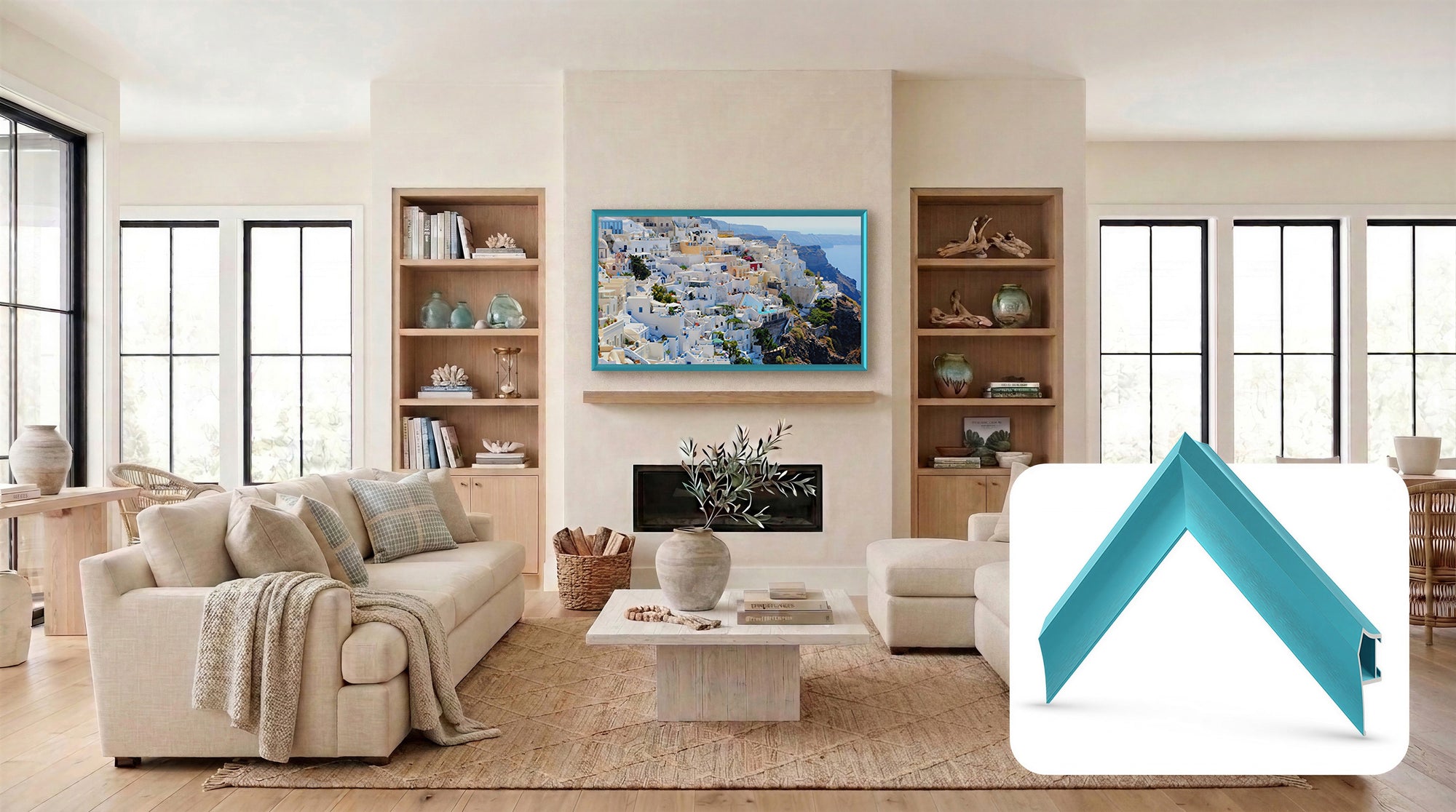 Caribbean Turquoise - Alloy Prismatic Samsung Frame TV Bezel (2017-2020)