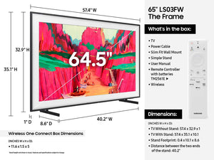 65&quot; Samsung The Frame Pro / Neo QLED 4K Art Mode Samsung Vision AI Smart TV (2025)
