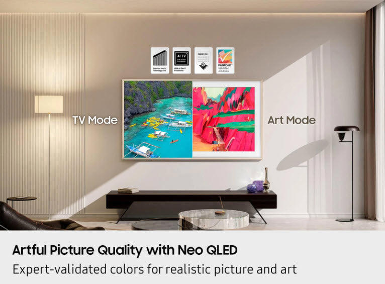 65&quot; Samsung The Frame Pro / Neo QLED 4K Art Mode Samsung Vision AI Smart TV (2025)