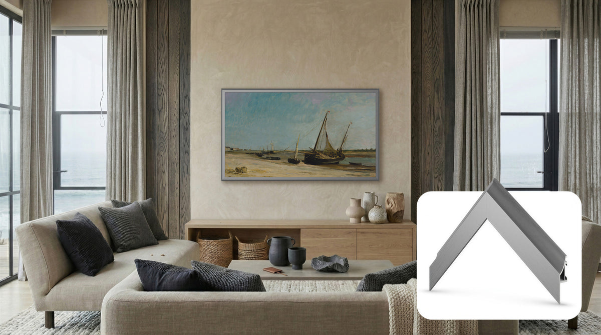 Graphite - Alloy Scoop Samsung Frame TV Bezel (2017-2020)