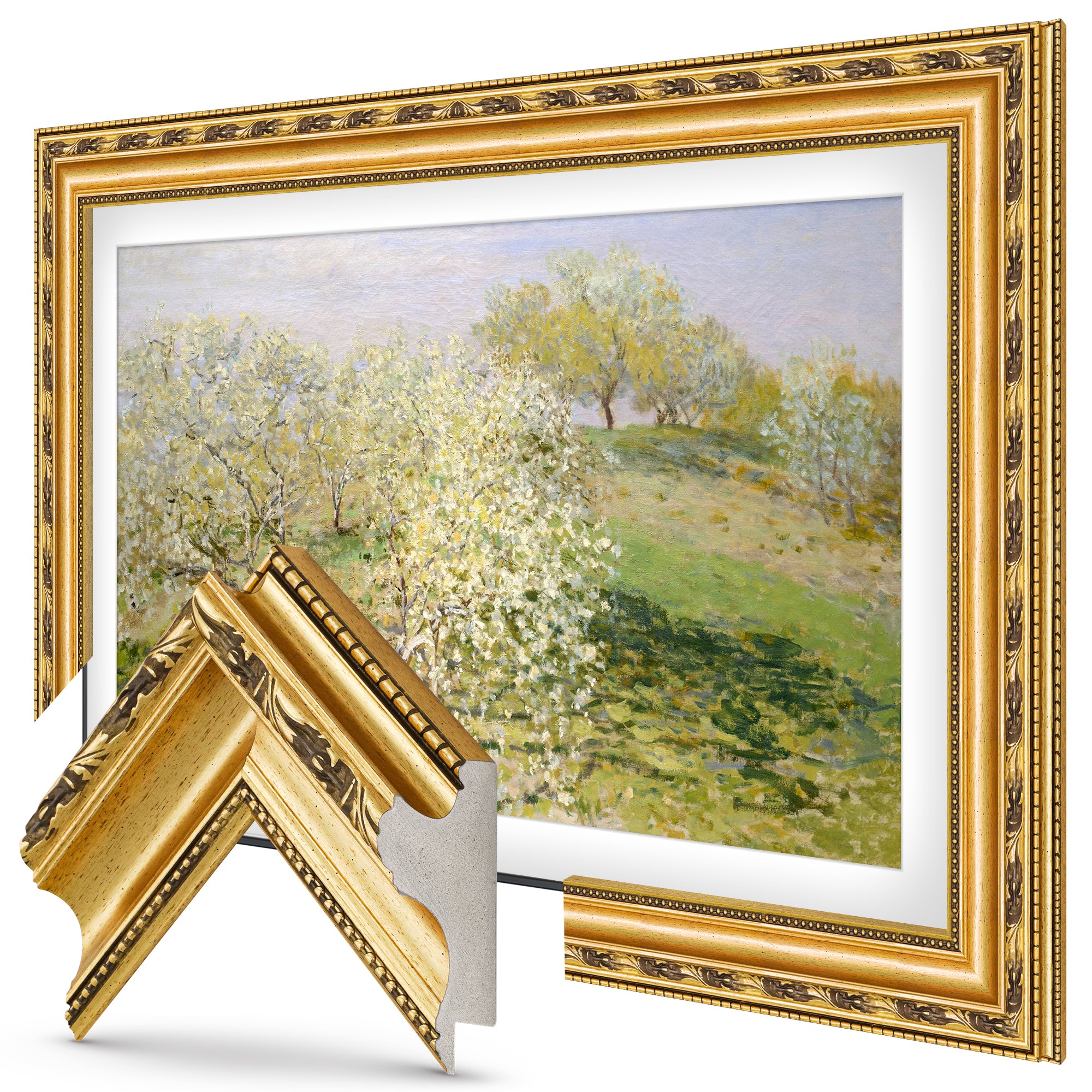 Deco TV Frames Samsung the Frame TV Ornate Gold