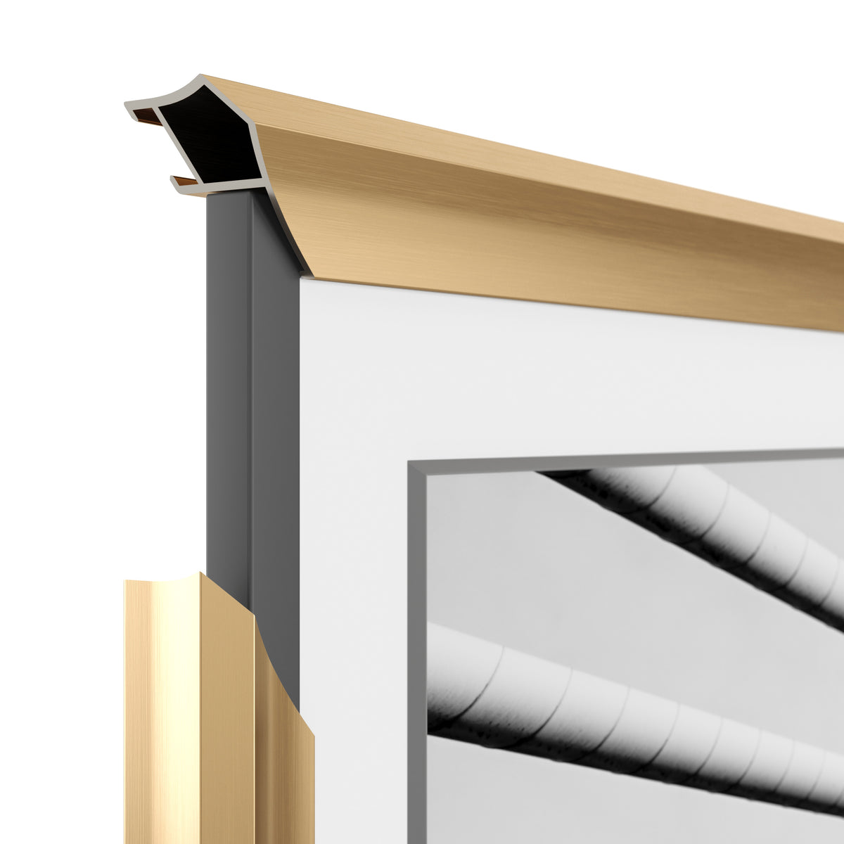 Oro pálido - Bisel de marco Samsung prismático de aleación