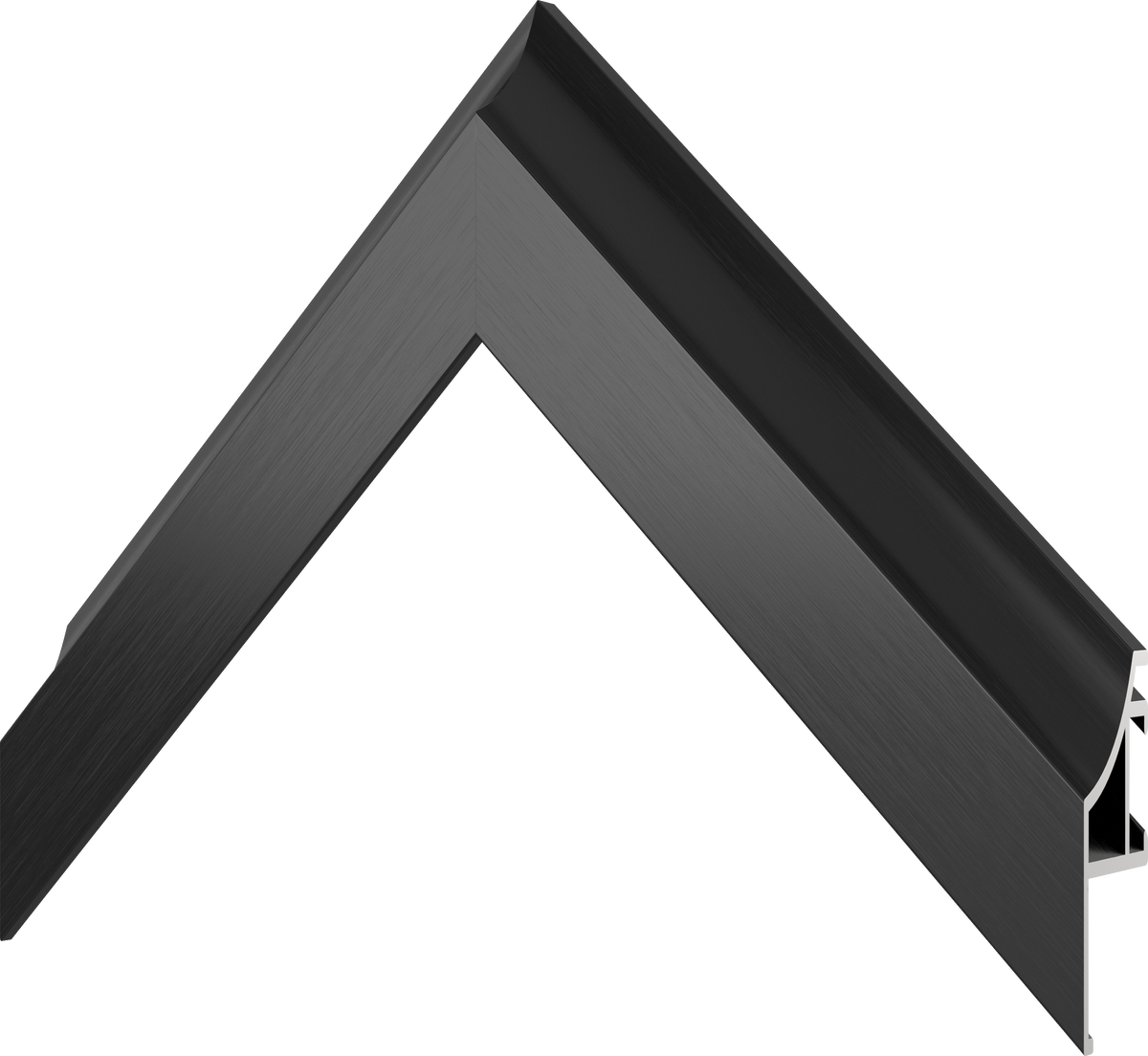 Noir anodisé - Lunette de cadre Samsung Scoop en alliage 