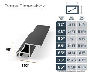 Noir anodisé - Lunette de cadre Samsung Scoop en alliage 