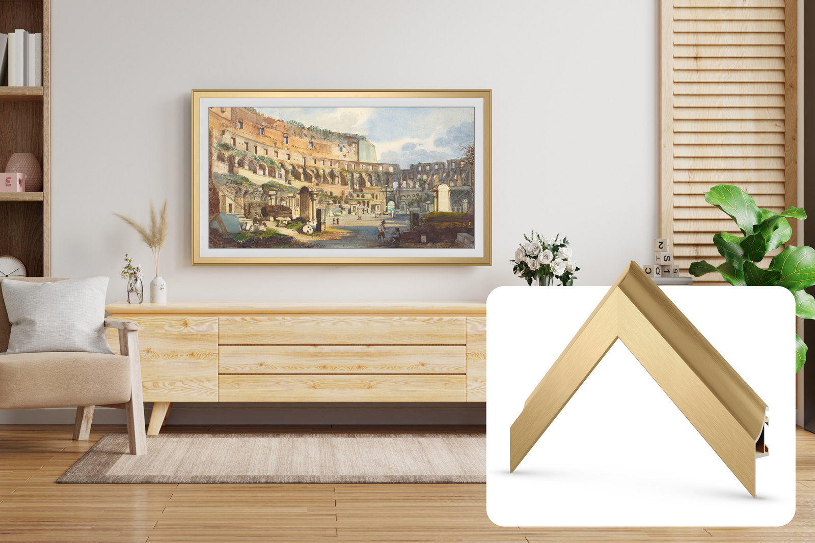 Or pâle - Lunette de cadre Samsung Scoop en alliage