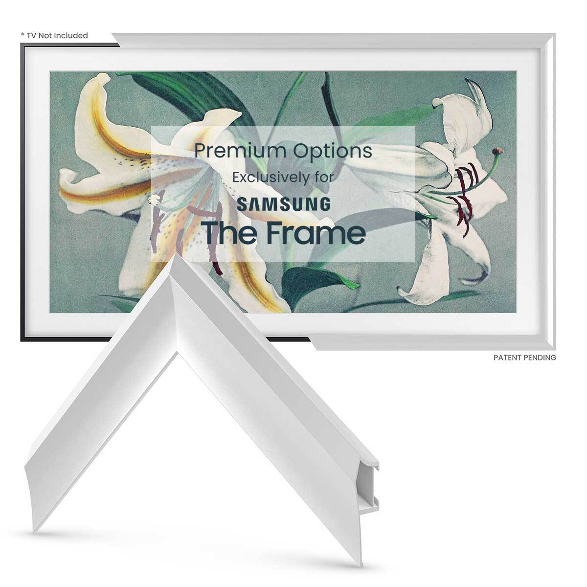 Samsung The Frame - pure white allow prismatic frame