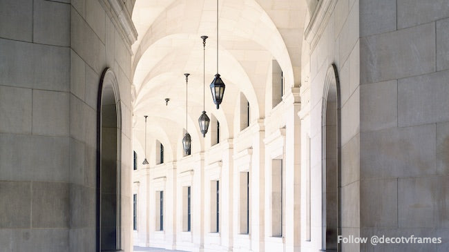 Détail architectural voûté dans le Triangle fédéral à Washington, DC