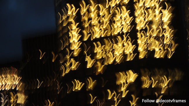 Abstract city lights, V shapes, Seattle, Washington, USA