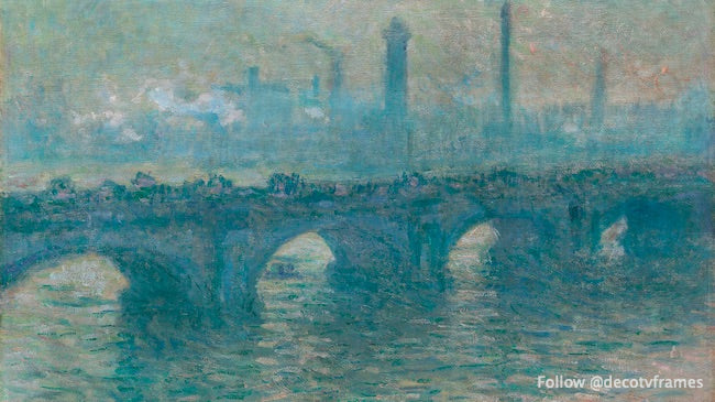 Puente de Waterloo, clima gris (1900) 