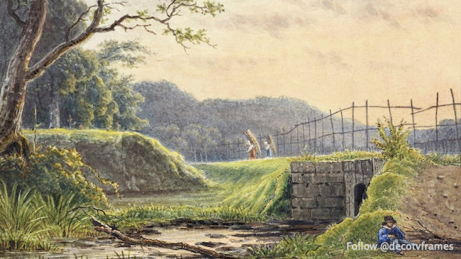 Landschap met brug