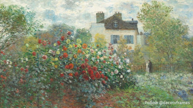 The Artist&#39;s Garden in Argenteuil, A Corner of the Garden with Dahlias (1873)