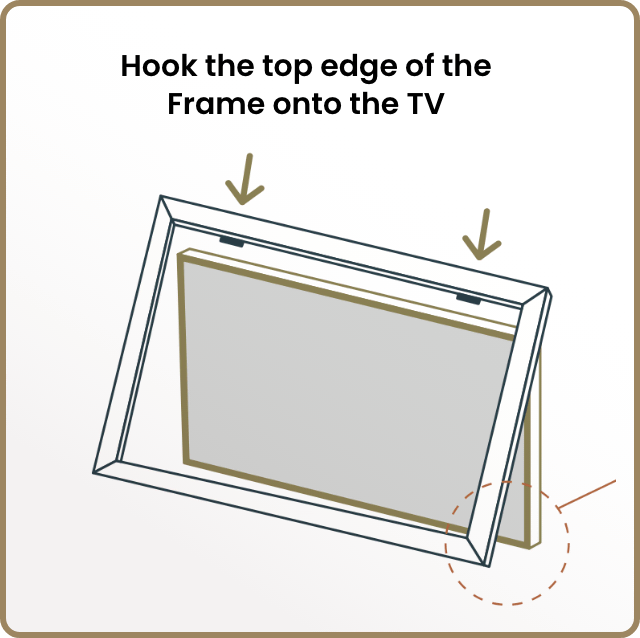 Step 03: Hook onto the top edge